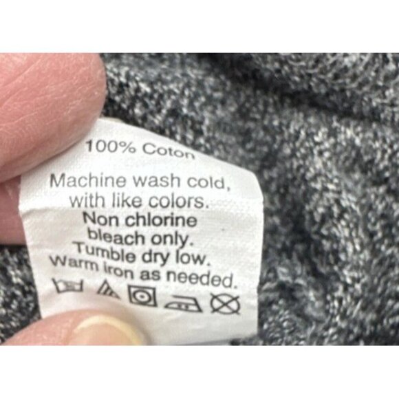 Madewell Women’s Heathered Gray Cotton Crop Hoodie Sweatshirt Top Sz M - Picture 6 of 8